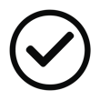 circle with tick icon